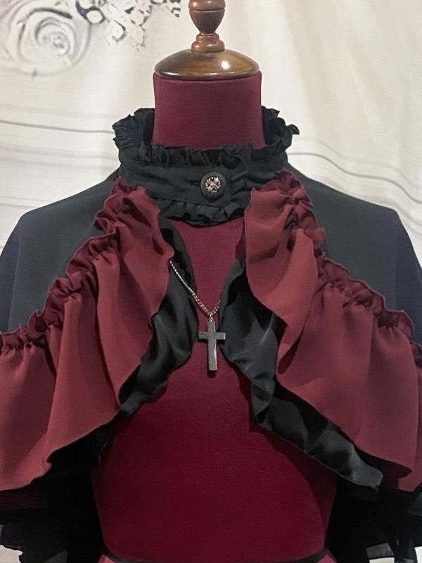 MARBLE マーブル レース ファー ケープ ボレロ ゴスロリ ゴシック MARBLE マーブル レース ファー ケープ ボレロ ゴスロリ ゴシック