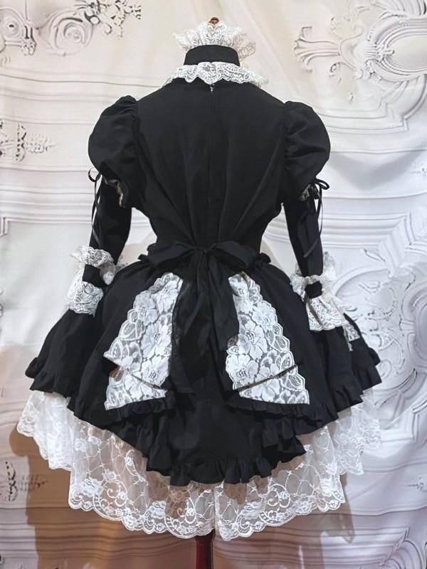 チョーカーバッスルリボン付きヴィクトリアン調ワンピース | MARBLE