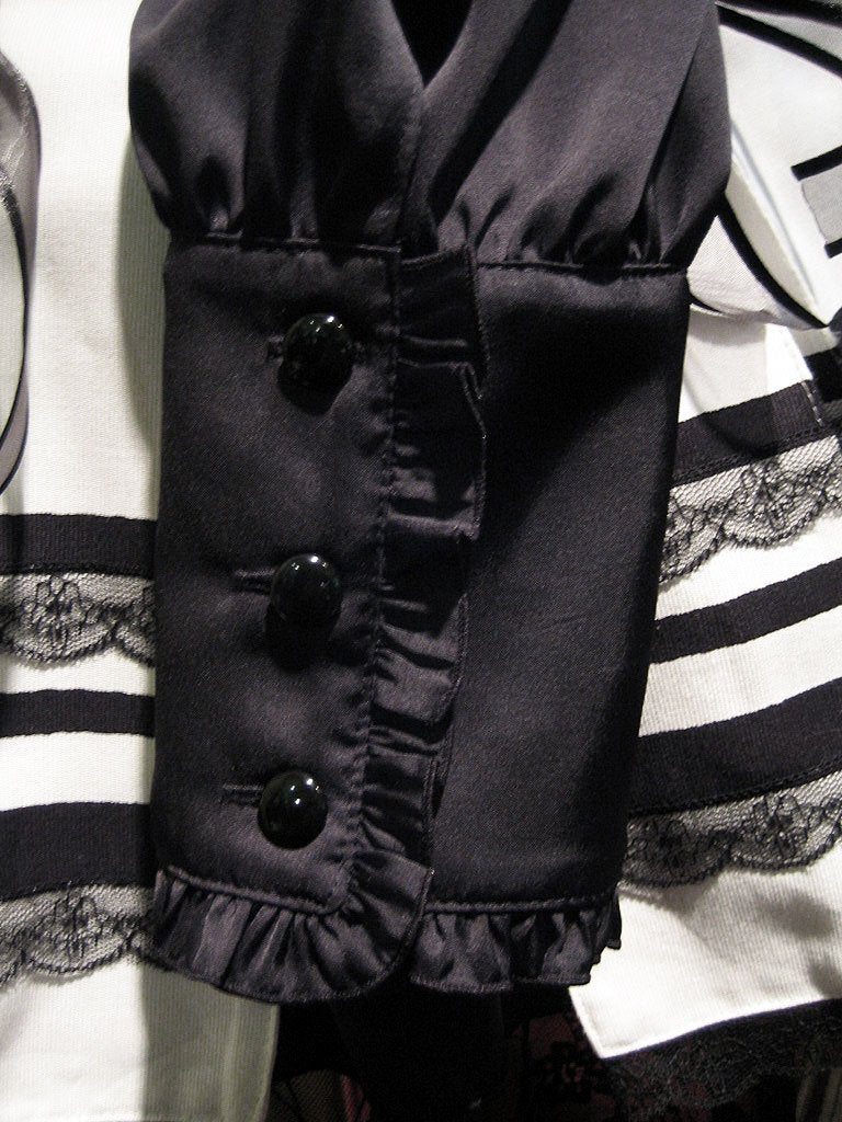 [MARBLE ] レース衿付きボリュームタックワンピース　黒白チェック ◇受注商品◇レース衿付きボリュームドレスタックワンピース