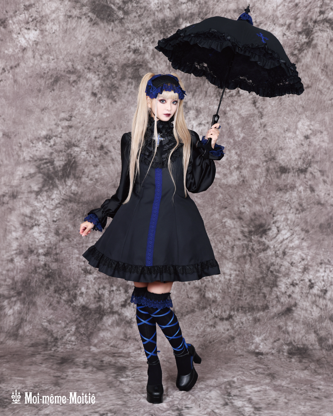 モワメームモワティエ　Rose fence アームカバー 黒青 モワメームモワティエ Rose fence アームカバー 黒青 - メルカリ