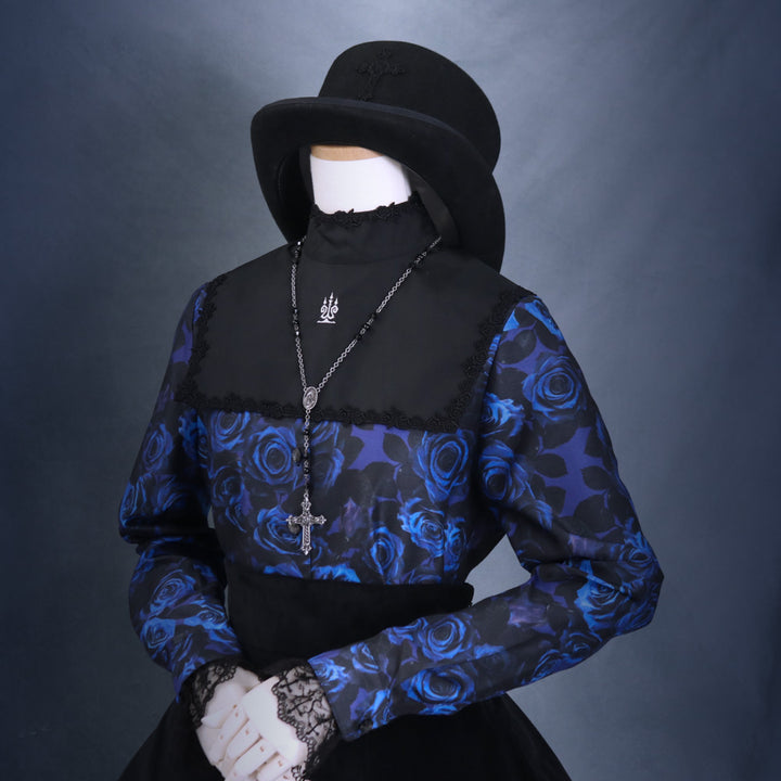 Moi meme Moitie クロス装飾ハット　モワティエ　ゴシック Cross Patch Silk Hat | Moi-même-Moitié | Wunderwelt Fleur - Online