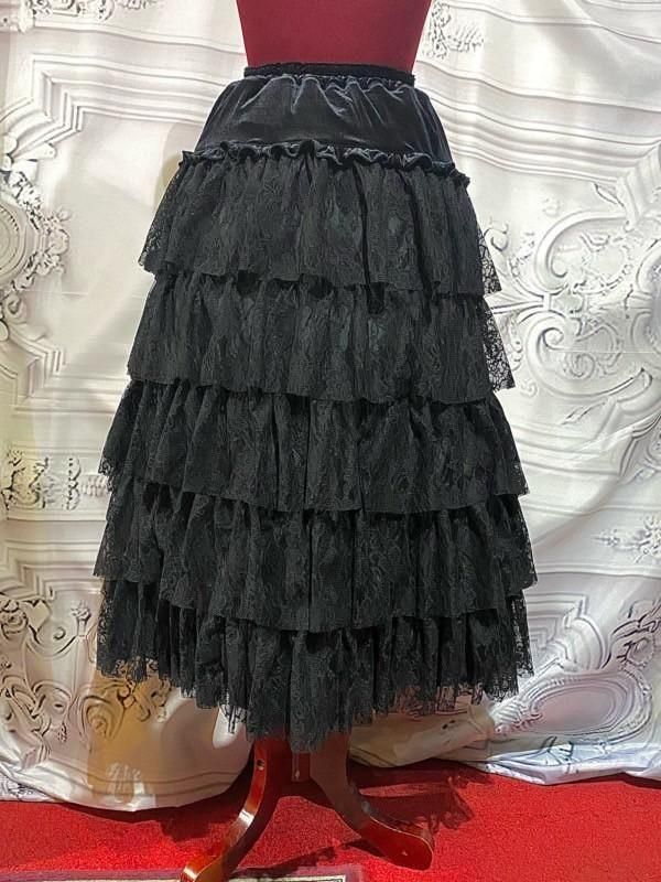 ワンピース Rose volume skirt black Gothic Elegance Asymmetrical Fallen Angel Dress Set | MARBLE