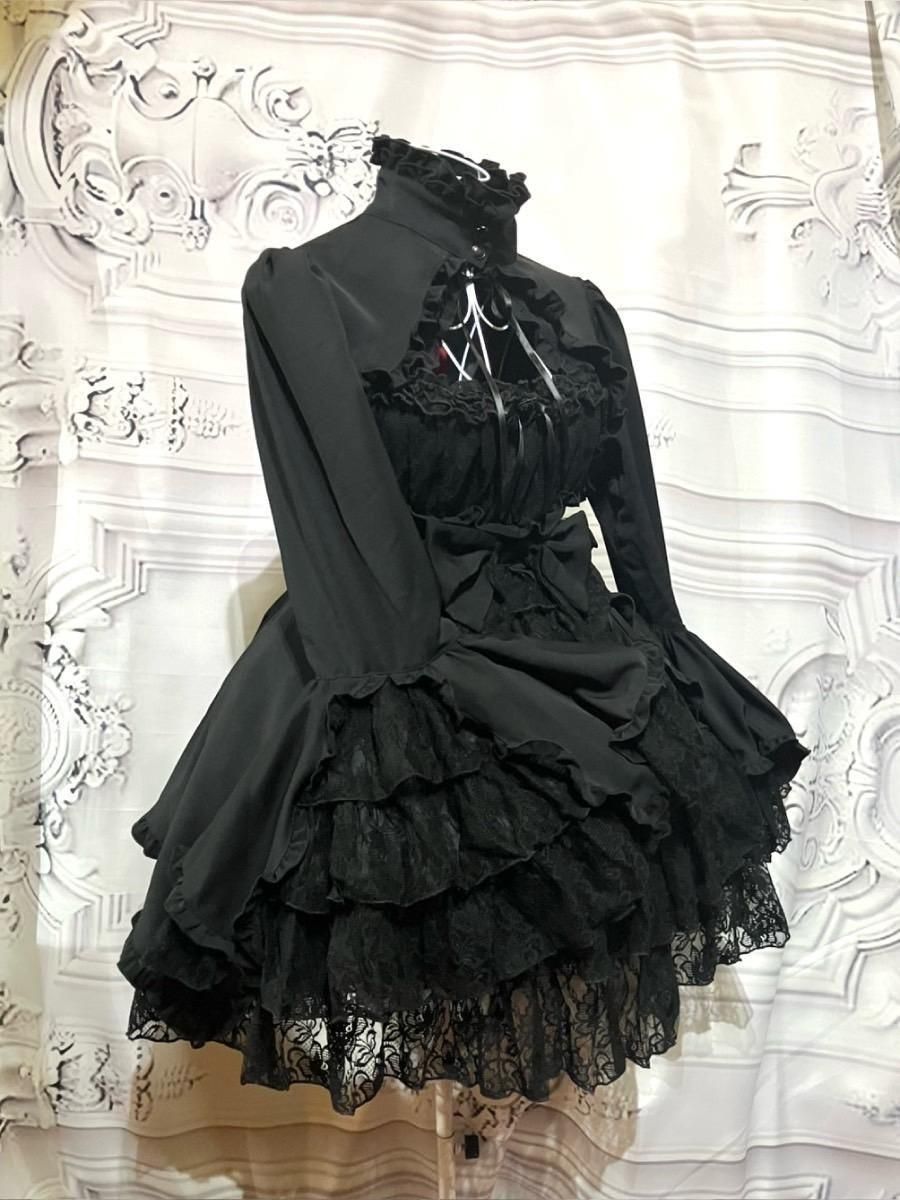 姫袖ボレロ付き配色切り替えデコラティブワンピース | MARBLE