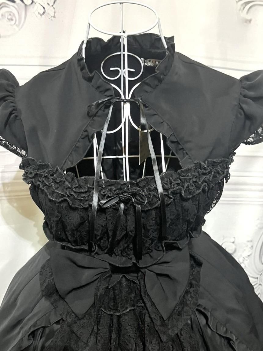 姫袖ボレロ付き配色切り替えデコラティブワンピース | MARBLE