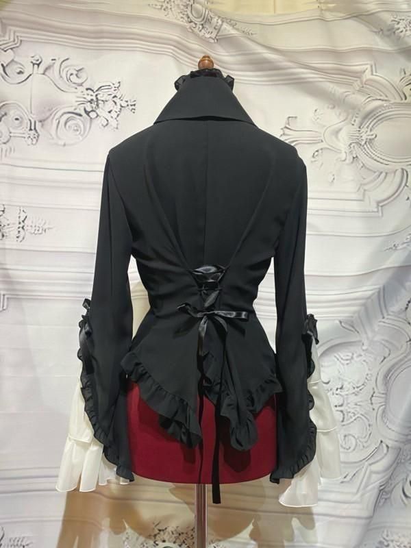 AP Château d’écumeカットソー ブラウス　未使用　コン　ロリータ ハートダマスクスクエアあき姫袖ブラウス | metamorphose temps