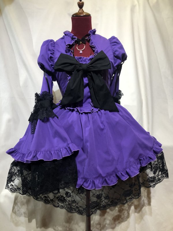 フルールバッスルOP Victorian Dress with Choker Bustle Ribbon OP | MARBLE | Wunderwelt