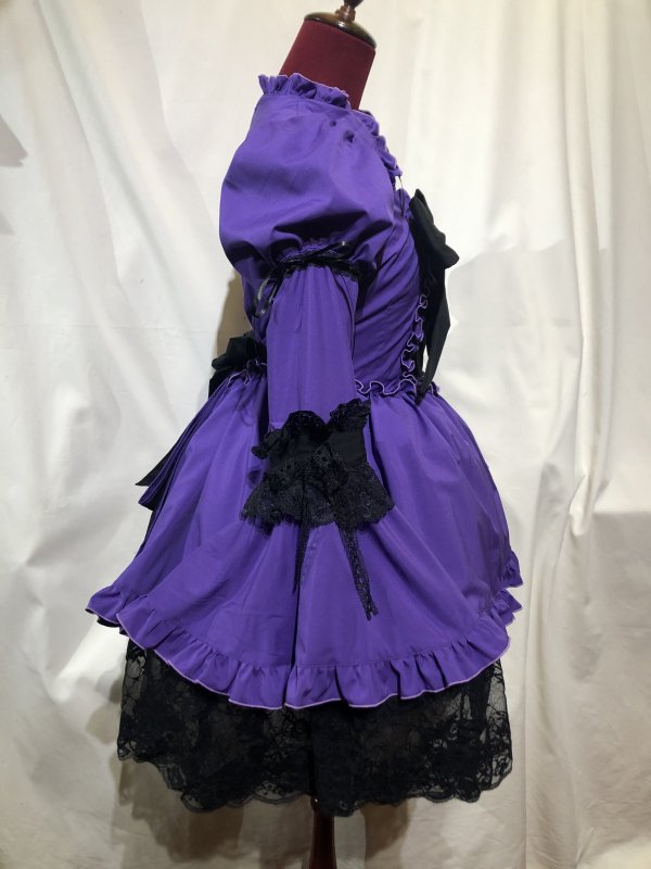 チョーカーバッスルリボン付きヴィクトリアン調ワンピース | MARBLE