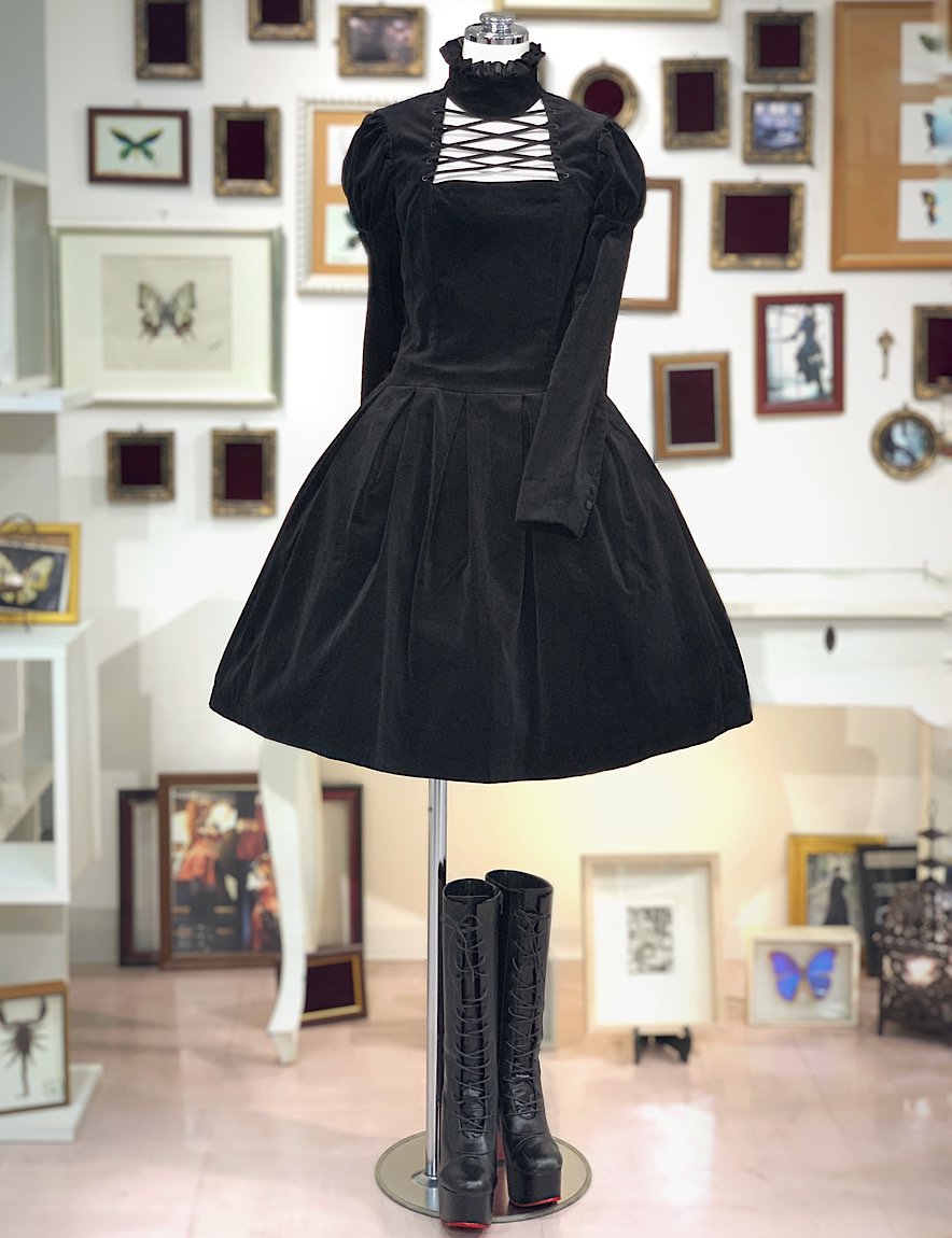 【即完売】belted velour frill onepiece オケージョン 2024-6-WEEK4 etoll.NEW Arrival