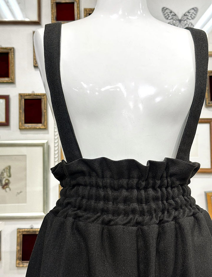 illilil パンツ 黒 ラスボスくんのパンツはいいパンツ サスペンダー付 F illilil パンツ 黒 ラスボスくんのパンツはいいパンツ