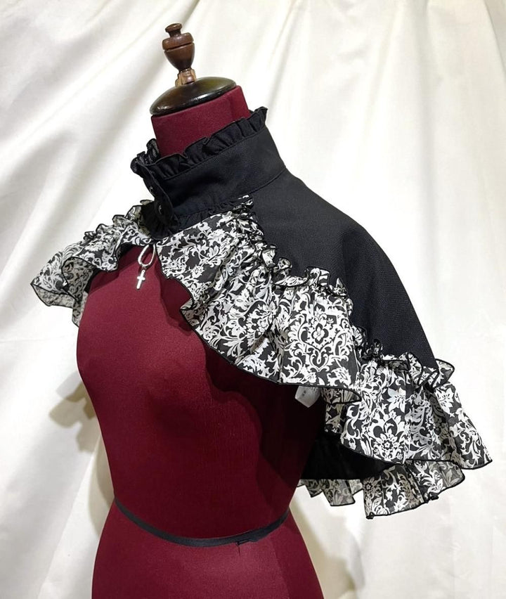 MARBLE ボリューム ケープ ゴスロリ フリル重ねボリュームケープ