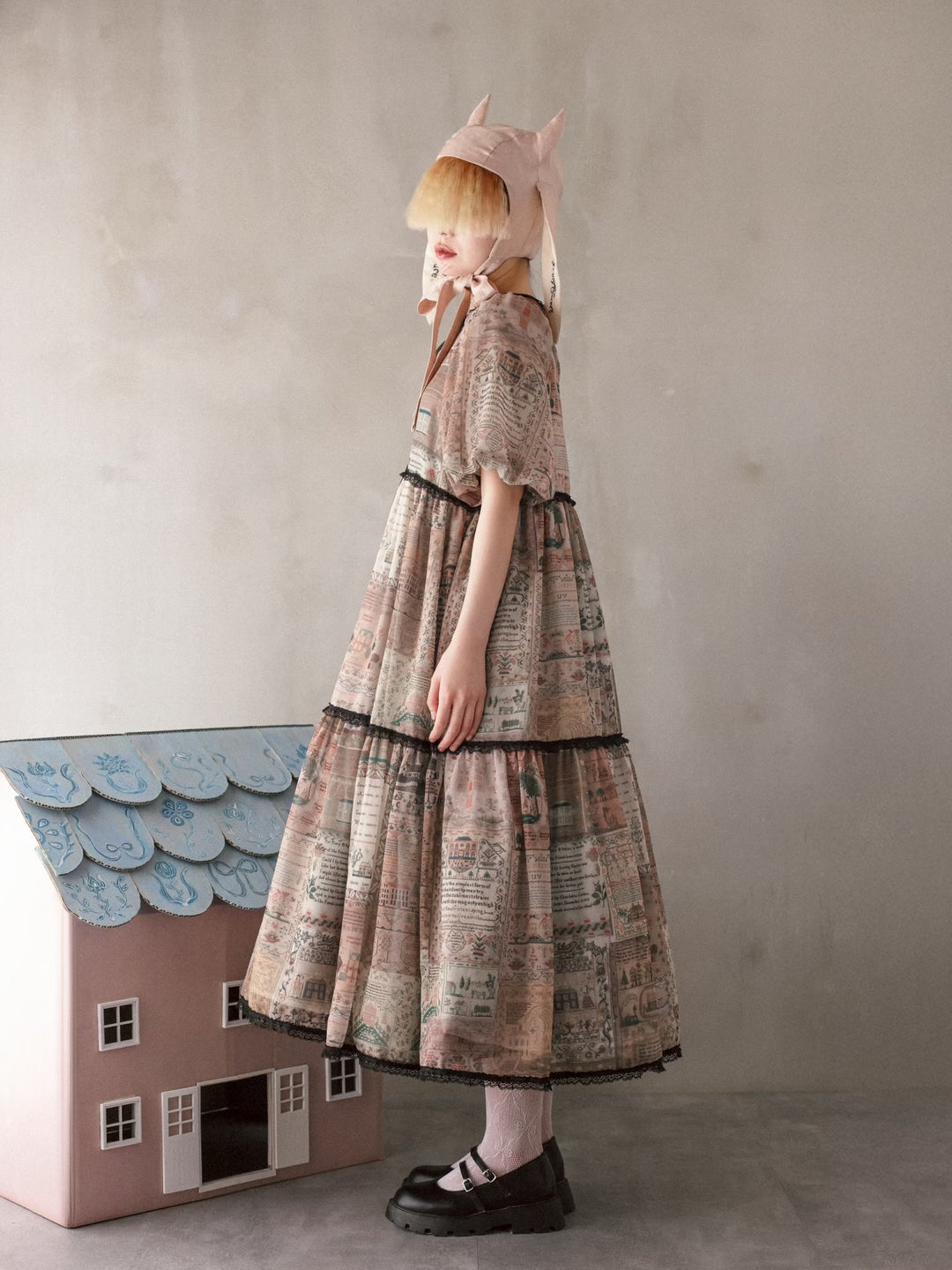 microcosm HOUSE ティアードドレス　アトリエピエロ　ワンピース 1106「HOUSE」ティアードドレス【クーポン対象外】 | microcosm