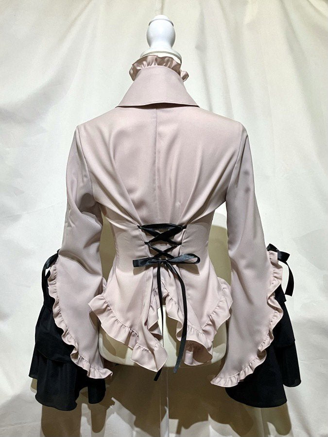 カメオタイ付き後編み上げブラウス | MARBLE | ロリータ