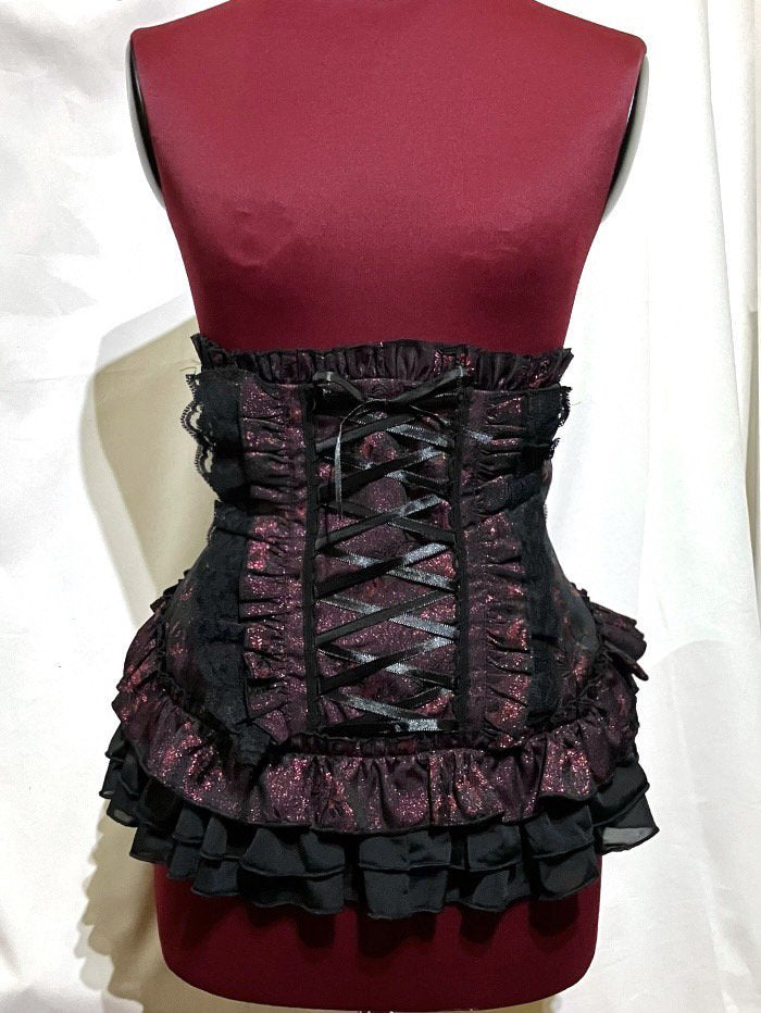 ☆Lサイズ☆総フリル編み上げコルセット | MARBLE | ロリータ ゴスロリ