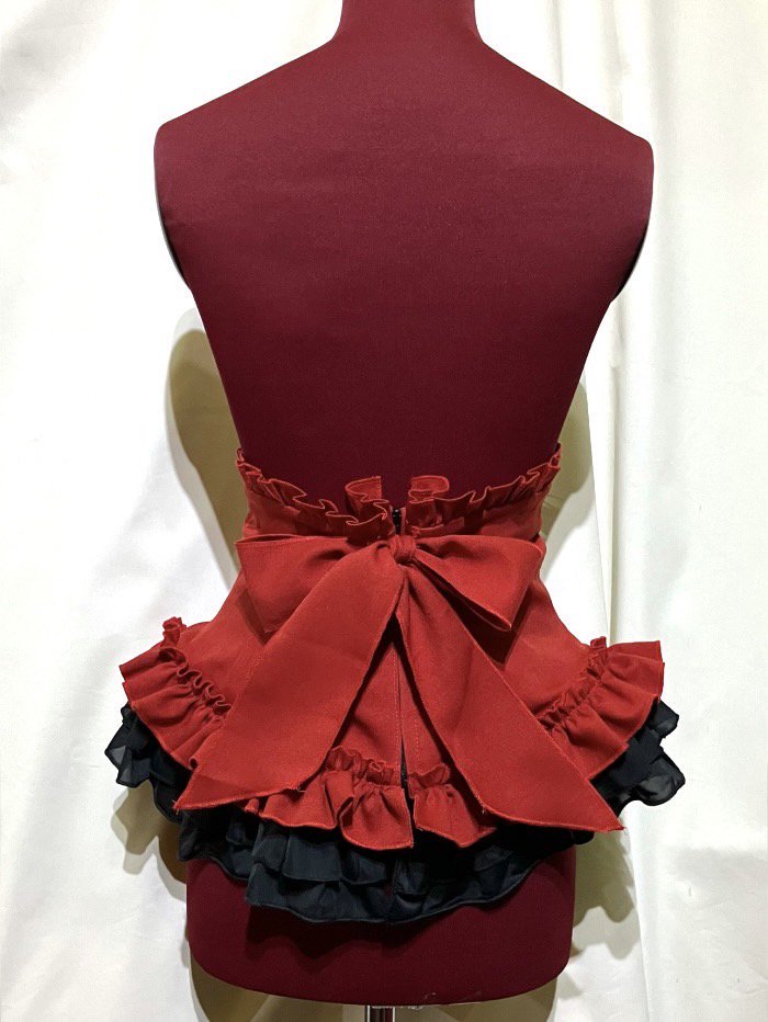 総フリル編み上げコルセット：白 - MARBLE ~online shop~