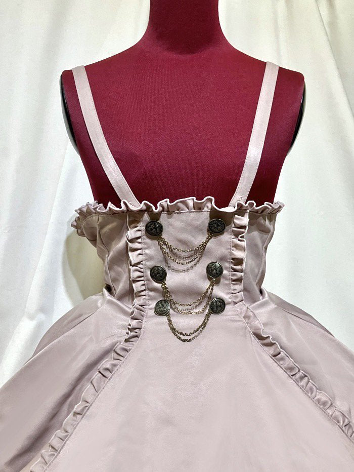 エンブレム飾りチェーン付きハイウエストドレープスカート(M) | MARBLE  