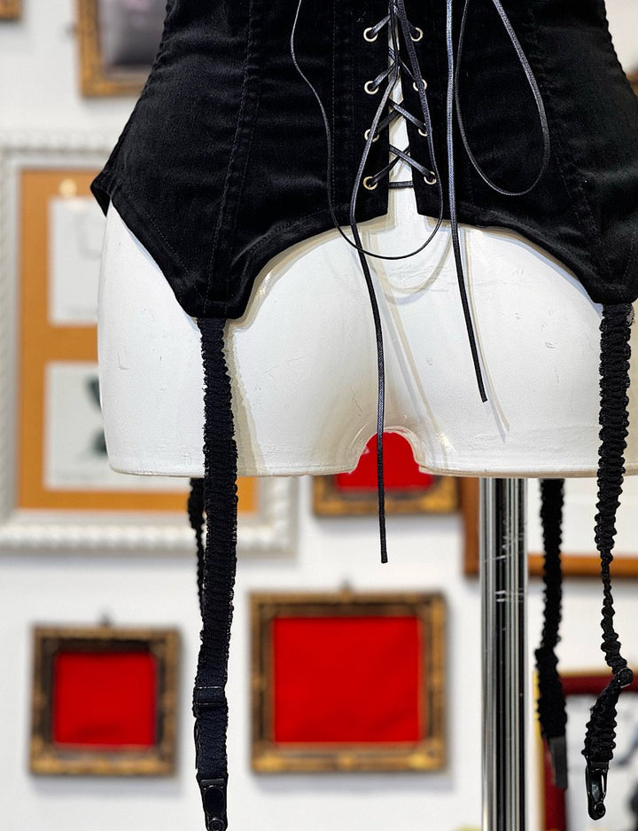 hmコルセット風ガーターベルト(別珍/バックル/PS) | Na+H | ロリータ