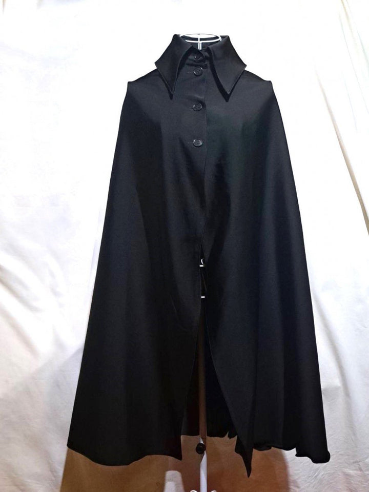 [MARBLE] ボリュームタイ付きロングマント：紺×黒 ゴスロリ 182528112_o4_6c7dba83-a52f-