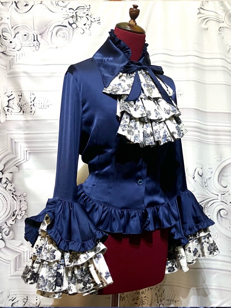 リバーシブルタイ付き姫袖ブラウス | MARBLE | ロリータ ゴスロリ 