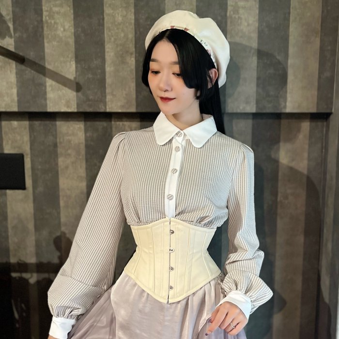レア　PETIT HERPIT レトロ Noir Fake Leather Mini Corset | abilletage | Wunderwelt Fleur