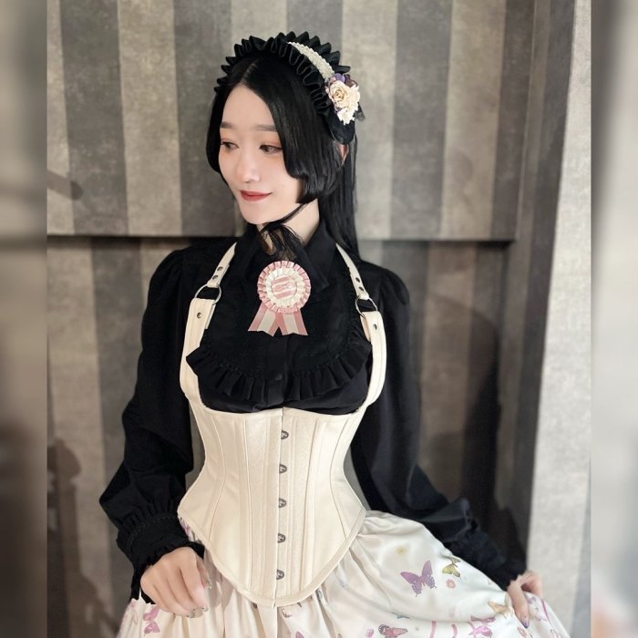 Noir フェイクレザーチロルコルセット | abilletage | ロリータ