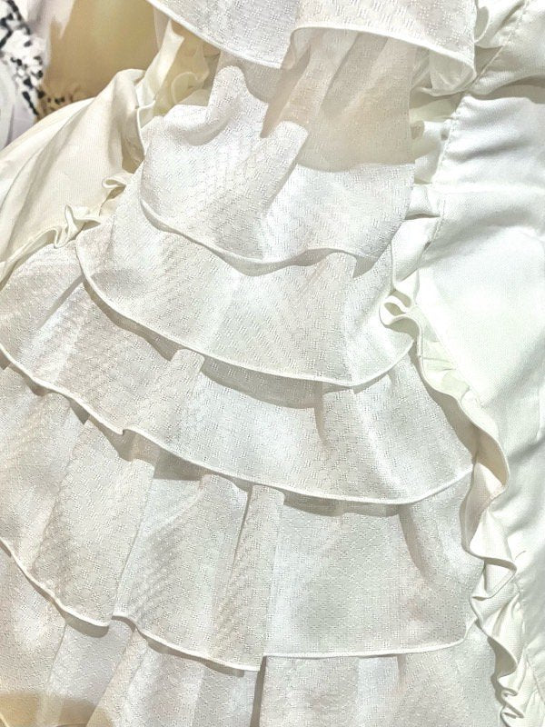 別衿・姫袖付きドレスワンピース (L~LLサイズ) | MARBLE