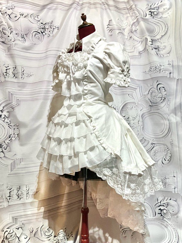 別衿・姫袖付きドレスワンピース (L~LLサイズ) | MARBLE