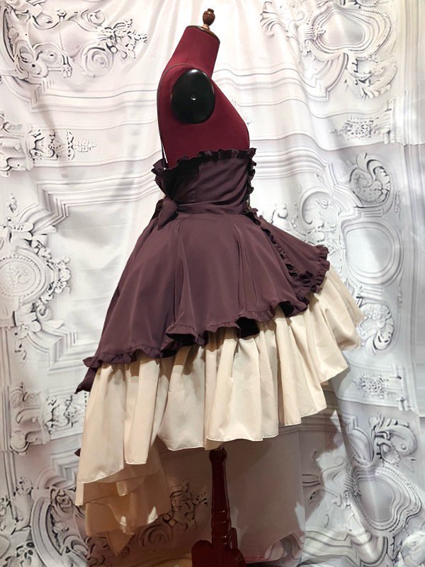 エンブレム飾りチェーン付きハイウエストドレープスカート(LL〜3L