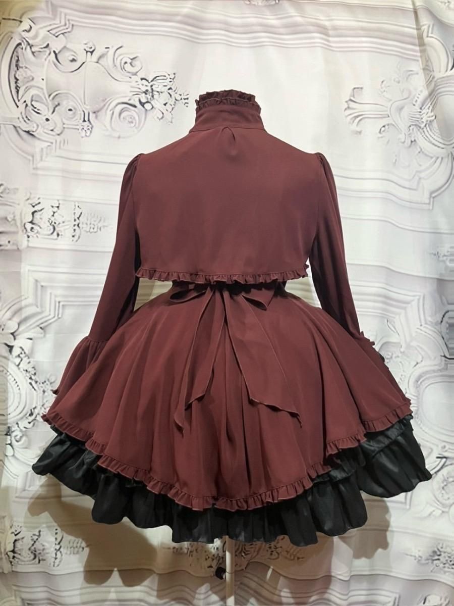 MARBLE　ゴスロリ　ワンピース　姫袖 姫袖ボレロ付き配色切り替えデコラティブワンピース | MARBLE