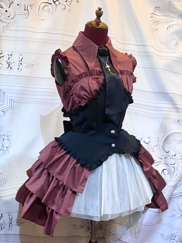 古着 ビンテージ 90sドレス ワンピース リボン ビスチェ コルセット 赤黒 楽天市場】大きいサイズ ワンピース レース コルセット スカート