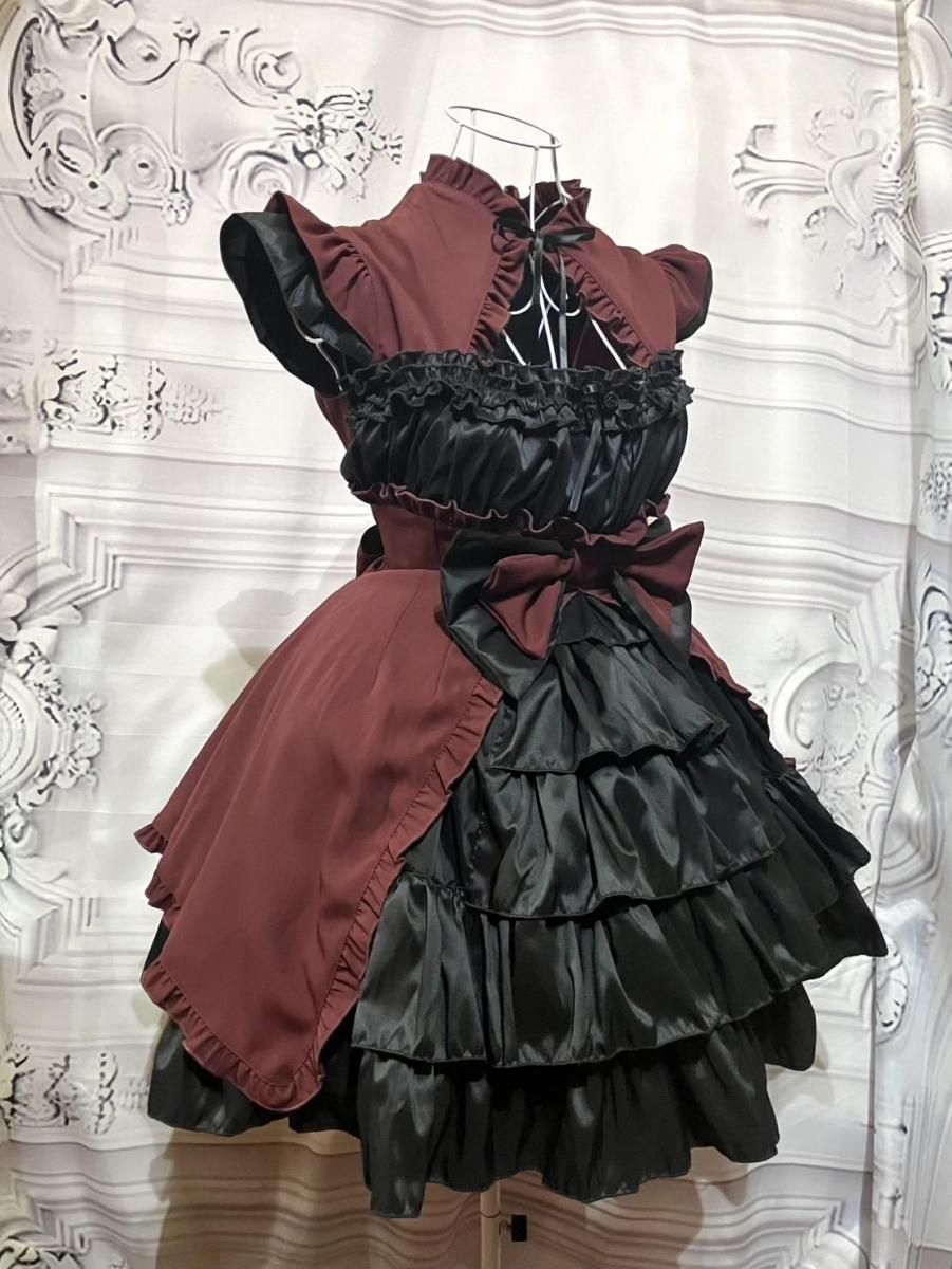 配色切り替えデコラティブワンピース | MARBLE | Wunderwelt Fleur