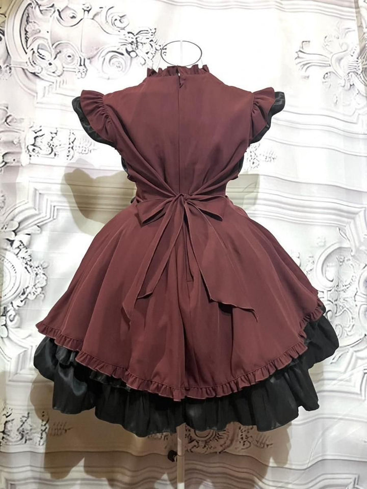 配色切り替えデコラティブワンピース | MARBLE | Wunderwelt Fleur