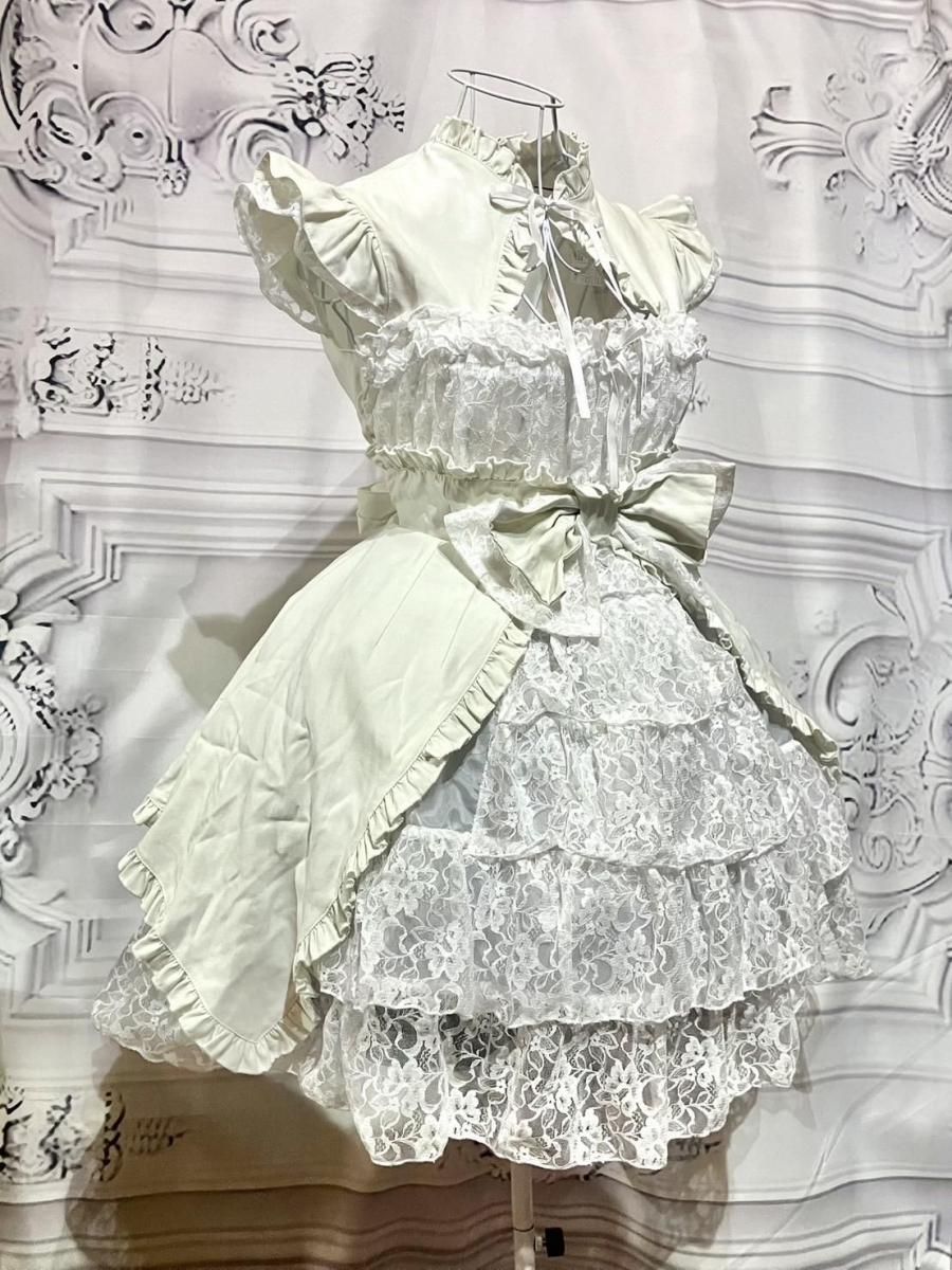 配色切り替えデコラティブワンピース | MARBLE | Wunderwelt Fleur