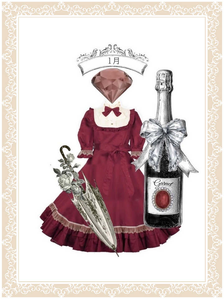 Jewelryクラシカルドールハーフスリーブロングドレス（半袖