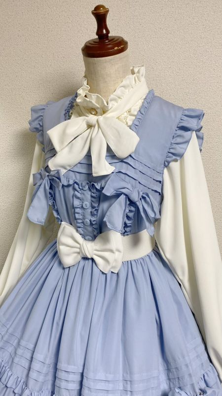 水色ポッケ ロリータ400% シークレット 1体 小公女JSK【水色】 | PhysicalDrop | ロリータ ゴスロリ ゴシック