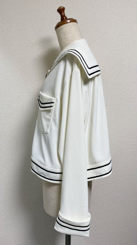 ジャケット・アウター muguet frill sailor collar blouson muguet frill sailor collar blouson