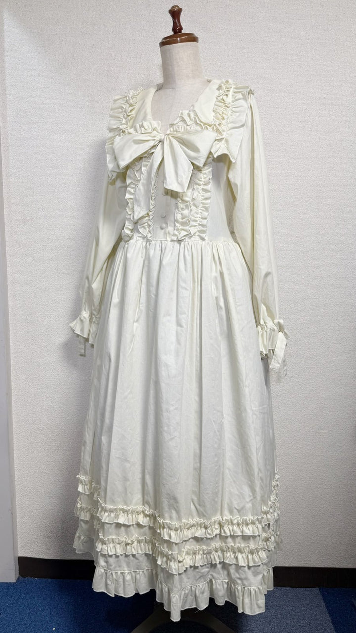 大衿フリルワンピース【ブロード生地】 | PhysicalDrop