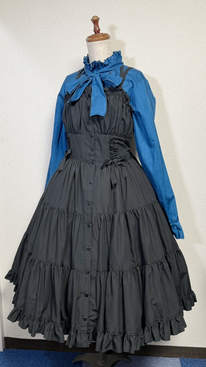 フィジカルドロップ ジャンパースカート シャーリングジャンパースカート | PhysicalDrop | ロリータ ゴスロリ