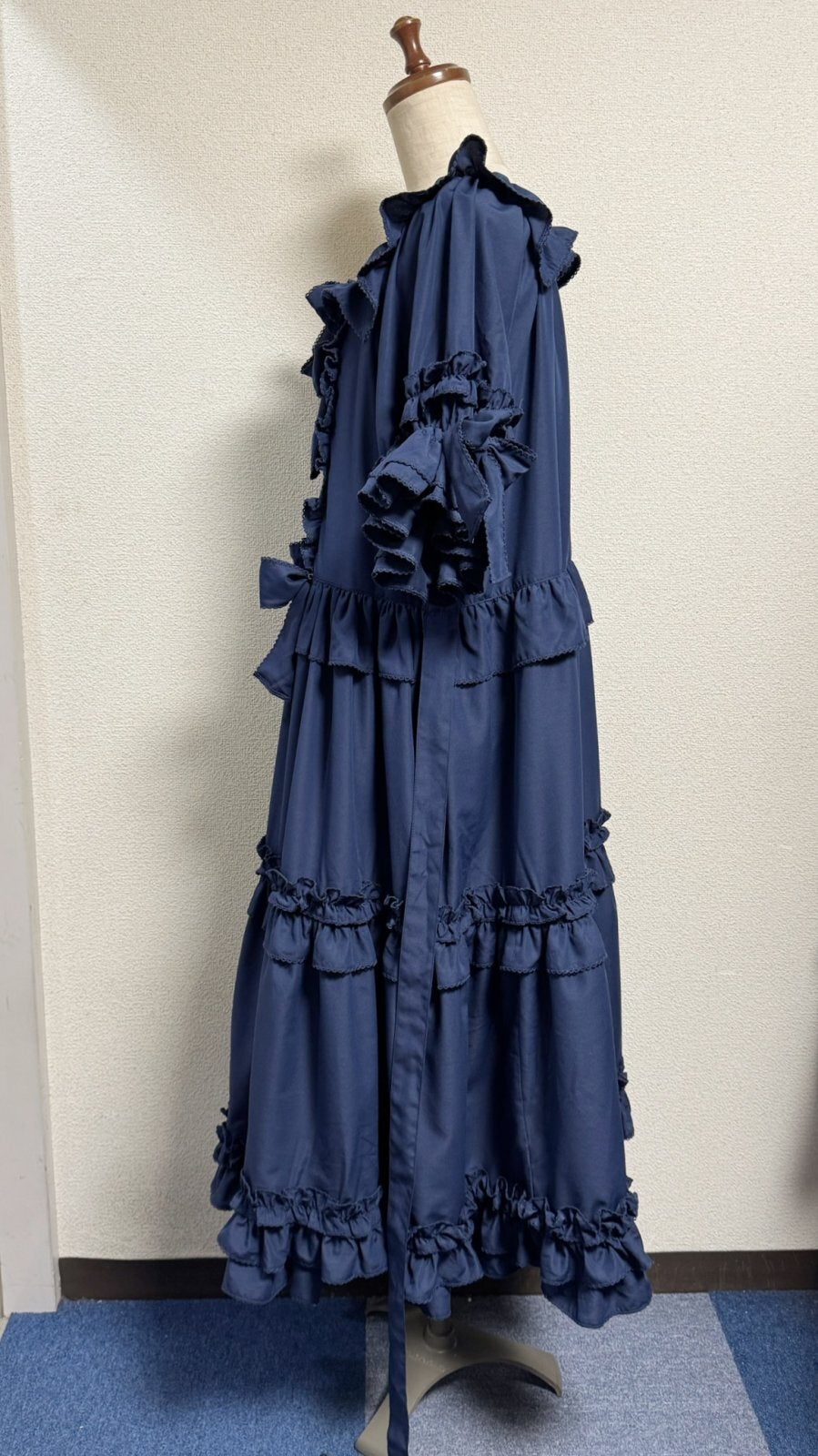 Square Frill Dress OP (black x black pico frill) | PhysicalDrop