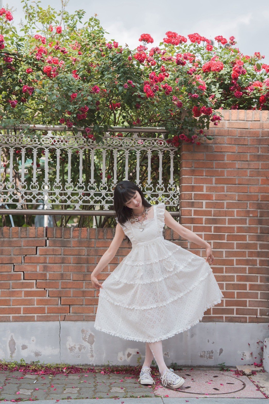 メゾンドアール　ロングジレワンピース　１回着用の品 long lace one-piece dress（ロングレースワンピース） | RoseMarie