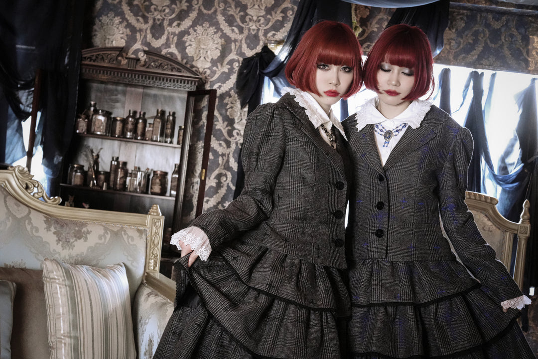 グレンチェック十字架バックベルトジャケット | Moi-même-Moitié