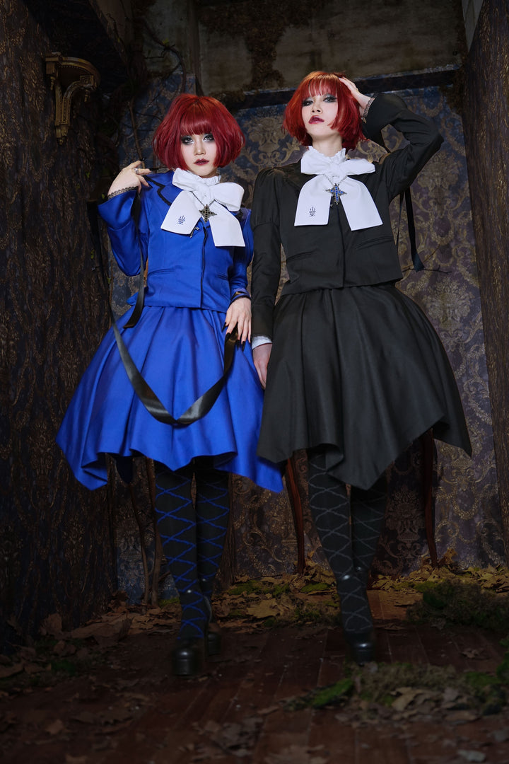 Moi-meme-Moitie十字架ボタン比翼ジャケット 十字架ボタン比翼ジャケット | Moi-même-Moitié | ロリータ ゴスロリ