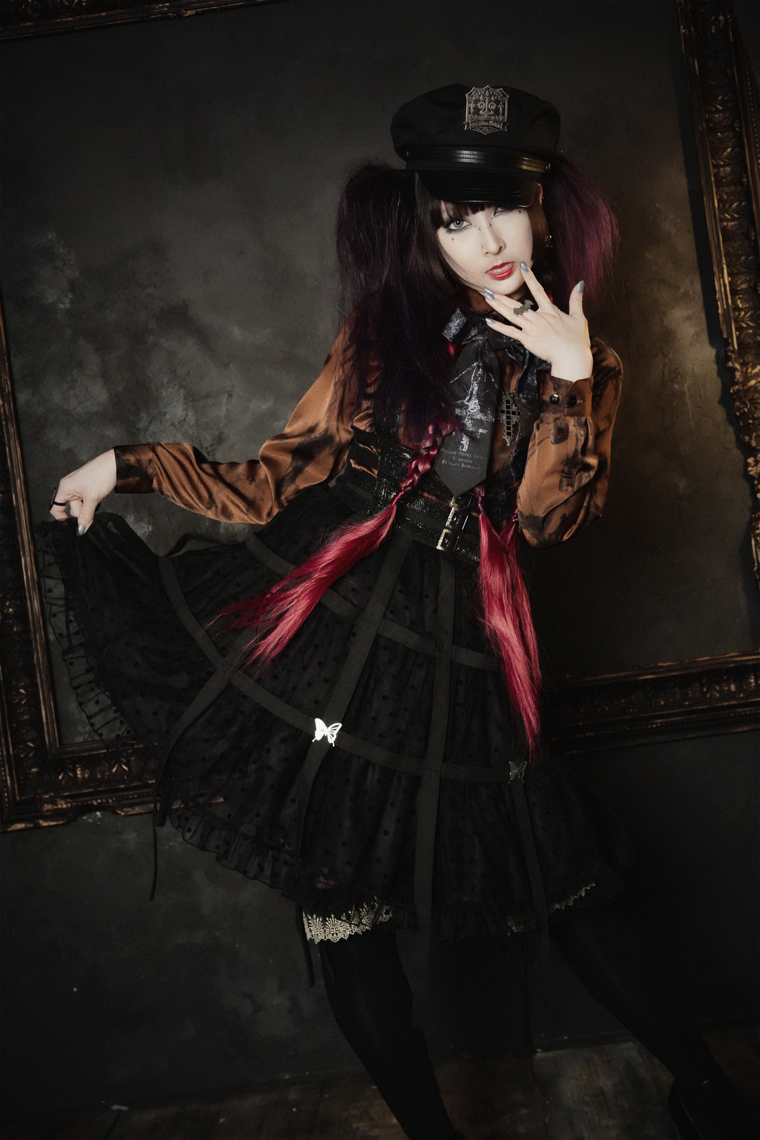 ドットフロッキー鳥籠スカート | Moi-même-Moitié | ロリータ ゴスロリ