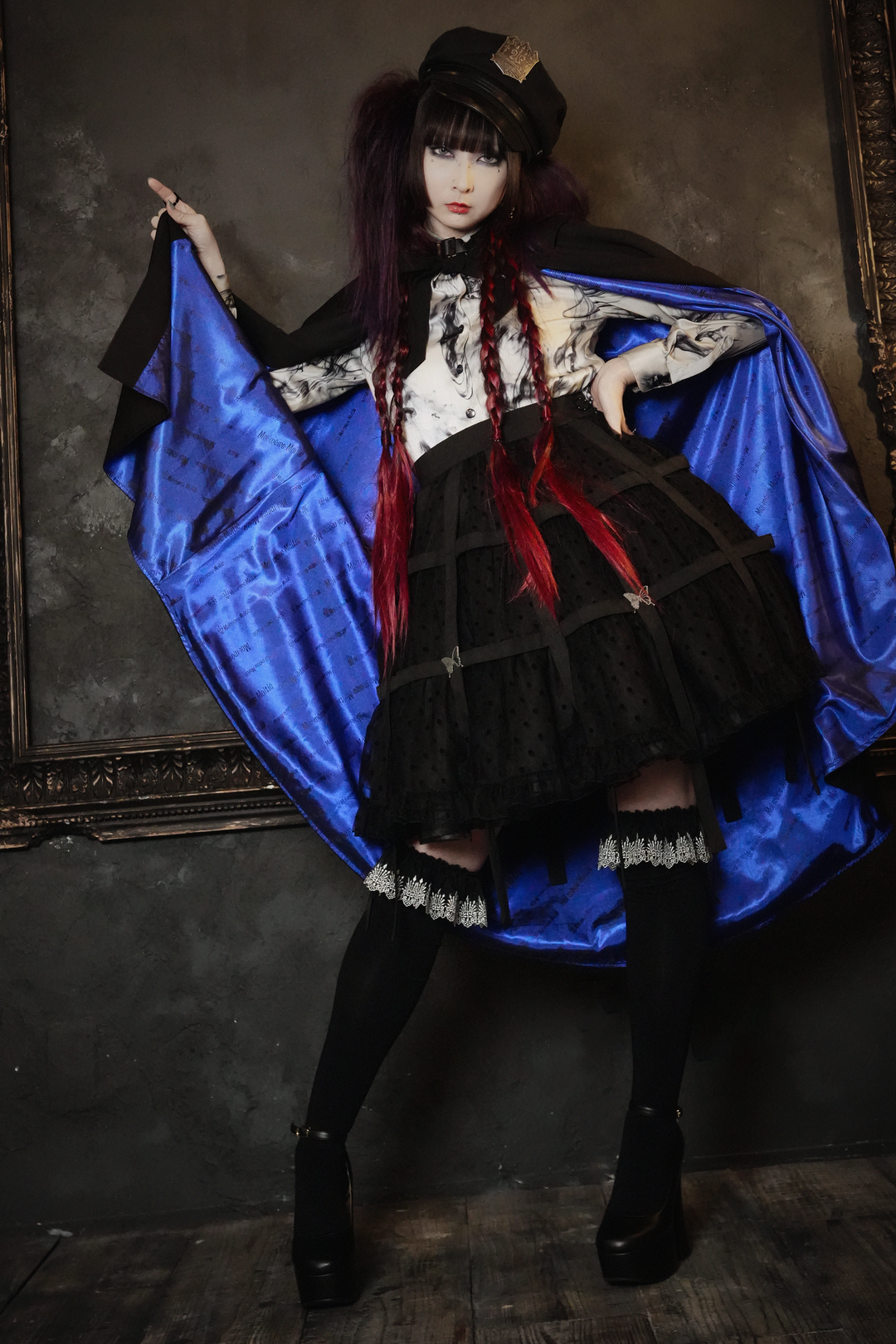 ドットフロッキー鳥籠スカート | Moi-même-Moitié | ロリータ ゴスロリ