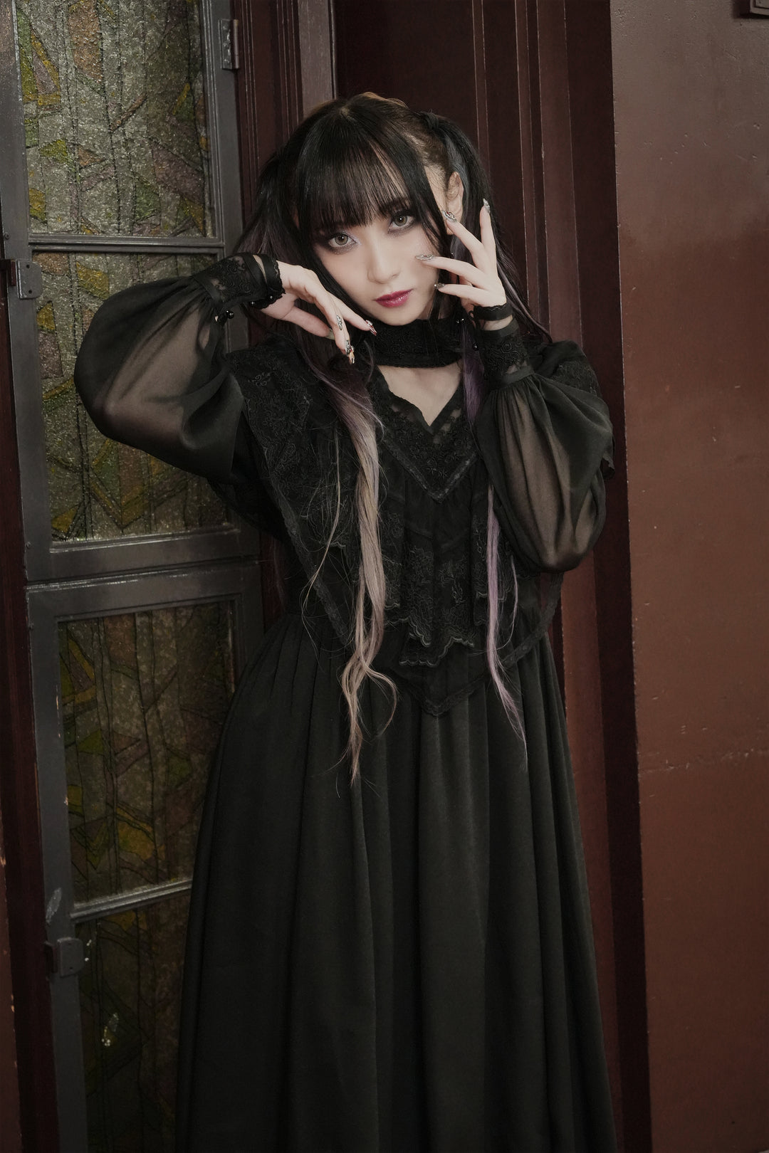 完売済　セレスティアゴシックロングドレス　モワティエ　9号　black×blue 完売済 セレスティアゴシックロングドレス モワティエ 9号 black×blue