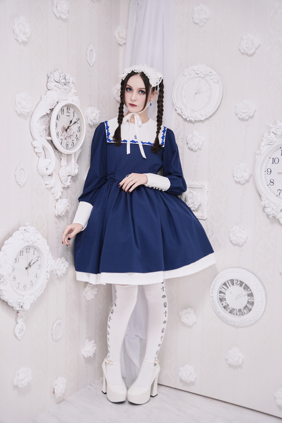 ロゴ十字蔷薇オーバーニーソックス | Moi-même-Moitié | ロリータ