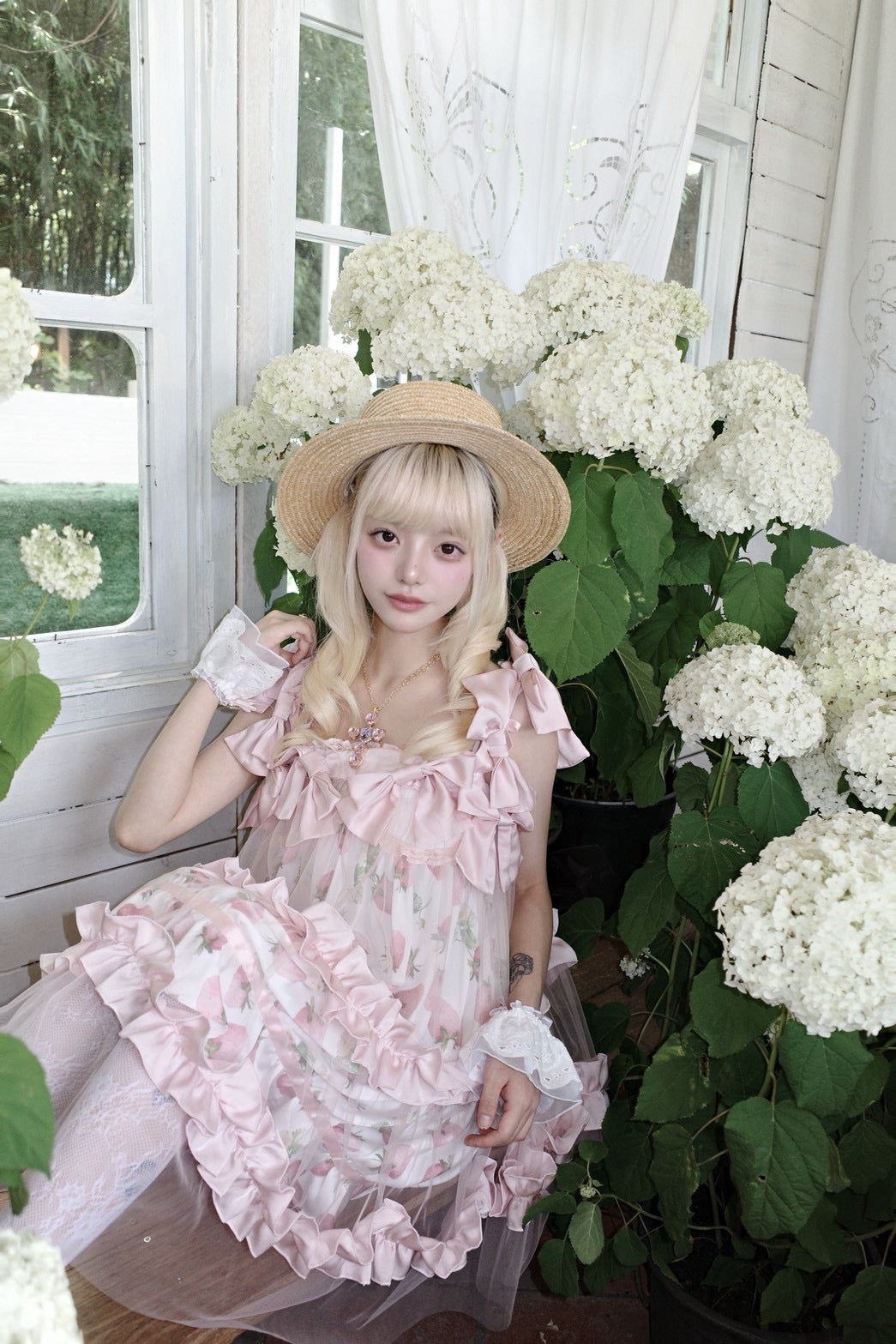 ribbon tule one-piece dress（リボンチュールワンピース