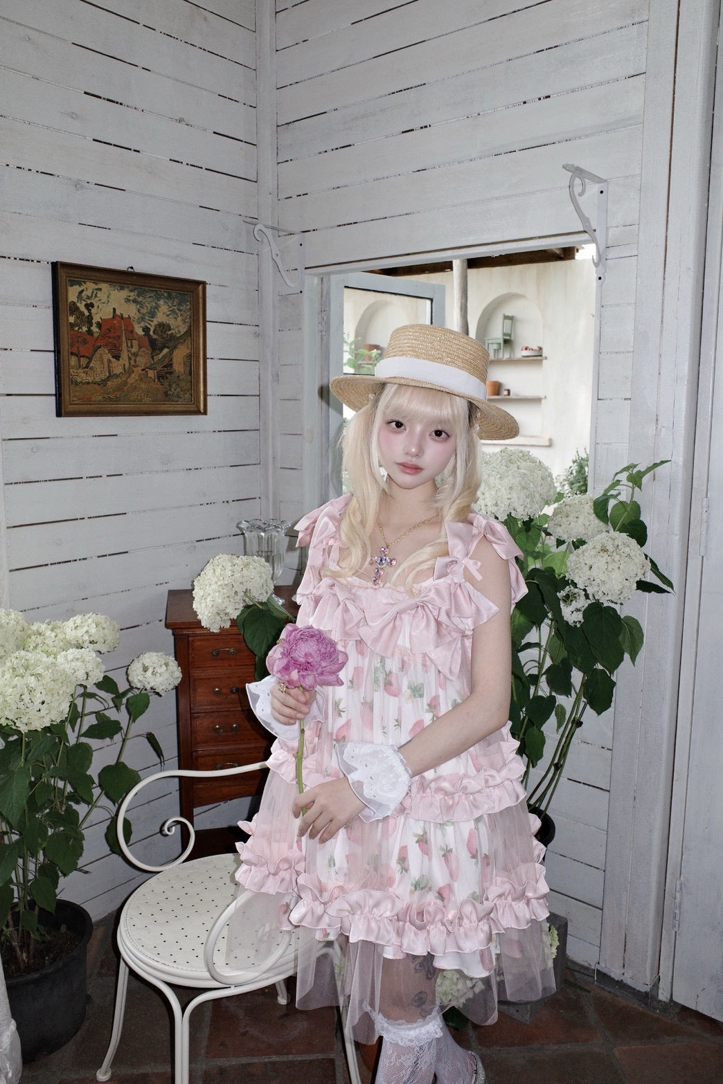 ribbon tule one-piece dress（リボンチュールワンピース