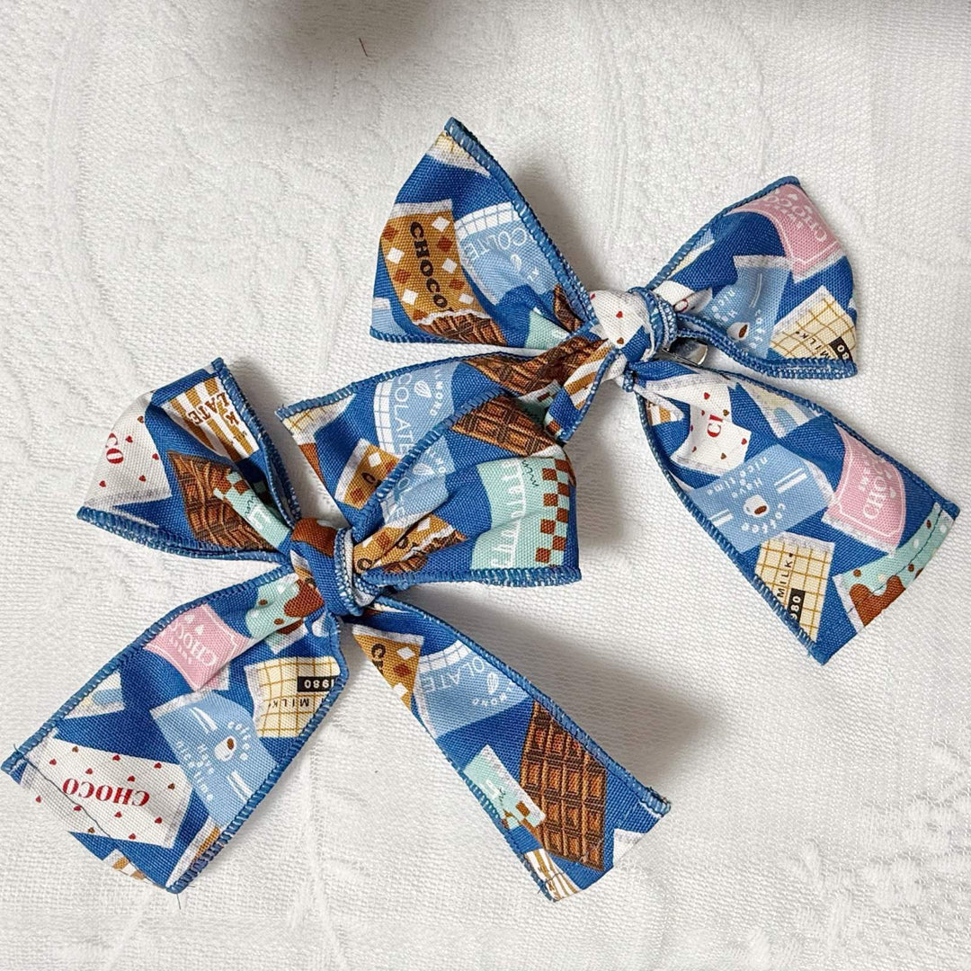 リボンクリップセット【チョコレート柄・2個セット】 | PhysicalDrop