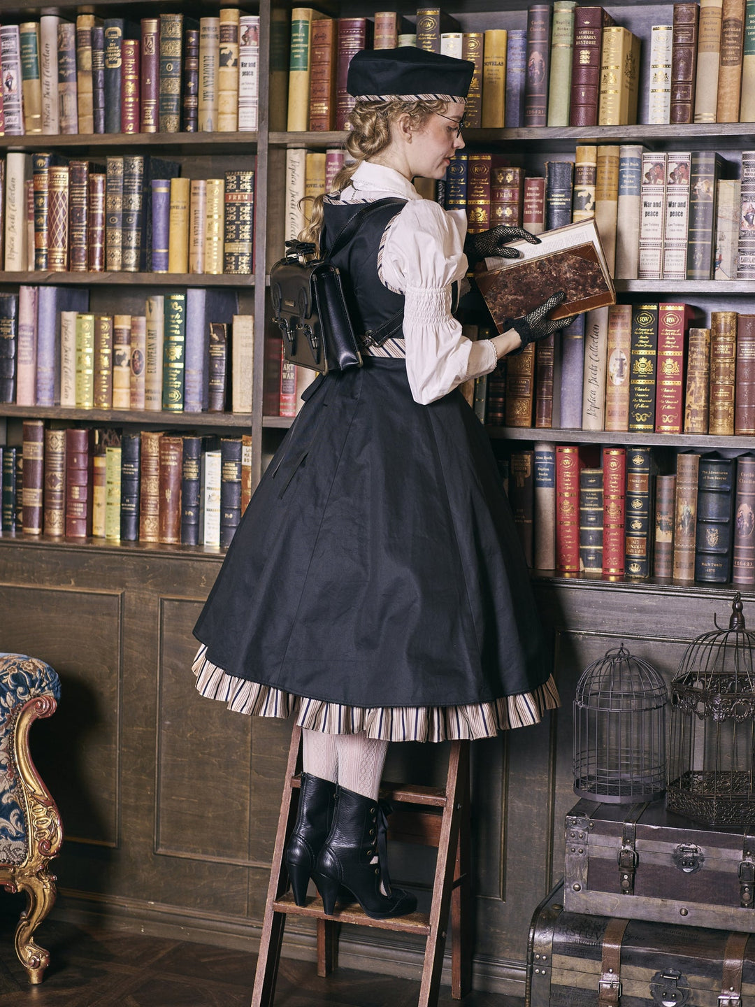 週末限定イノセントワールド エンジェルローズバッグ BLACK ロリータ Revival Lotta JSK by Innocent World