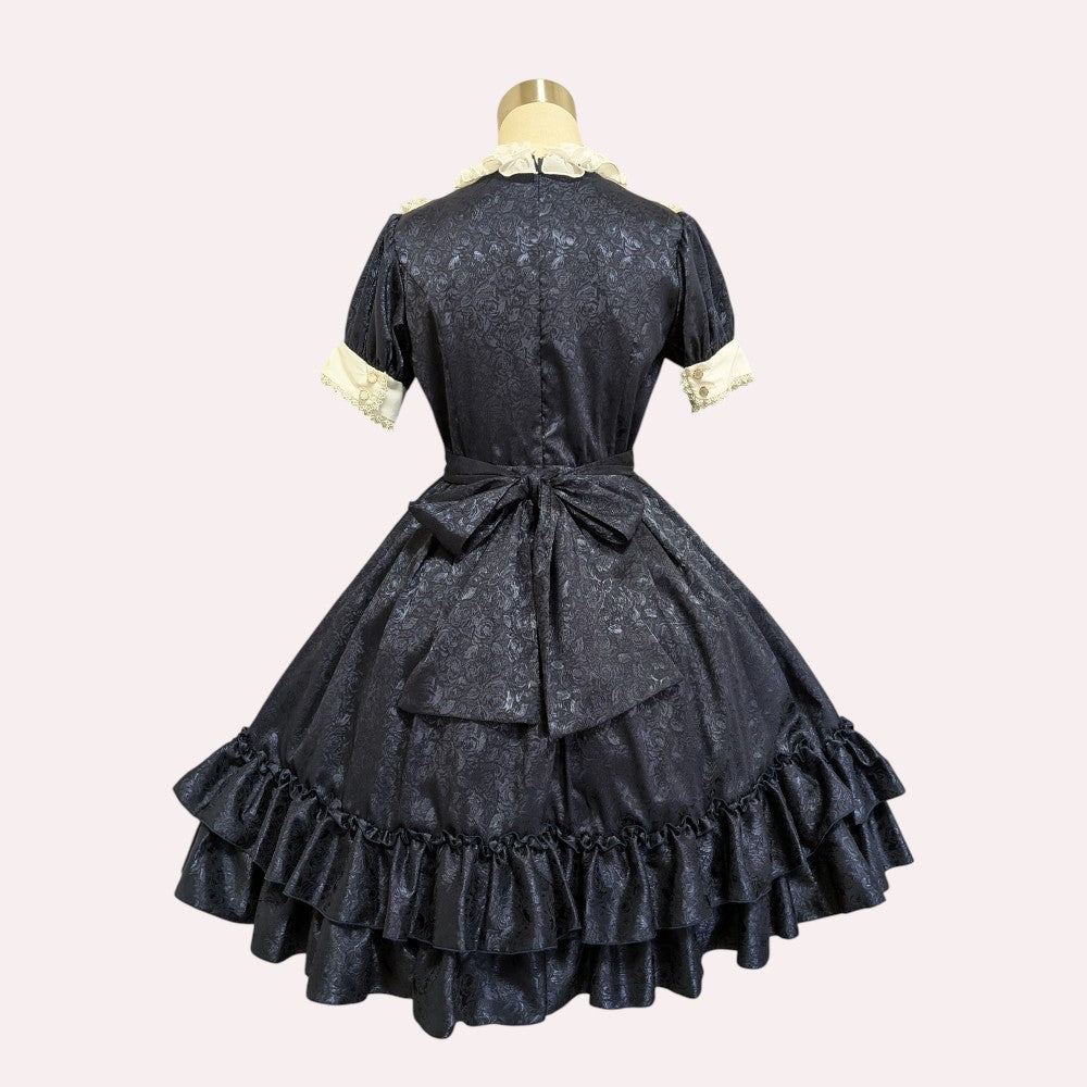ローズジャガードワンピース【半袖・通常丈】 | Pina sweetcollection